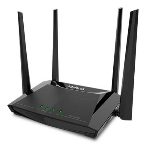 Roteador Dual Band Wifi W5 1200g Porta Gigabit 4 Antenas Intelbras Cor Preto