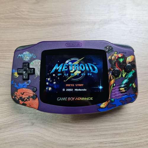 Game Boy Advance Com Tela Ips E Mod De Bateria - Metroid