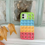 Fidget Toys Pop It Colorido Funda Para iPhone 11 12promax