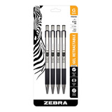 Bolígrafo De Gel Retráctil Zebra G-301 Punto Mediano 4 Pk