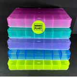 Caixa Organizadora Plástica 21 Divisões - Neon