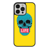 Case Funda Para Celular Calavera Craneo Life Amarillo Verde