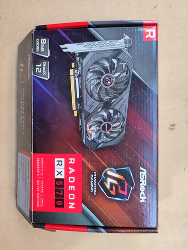 Placa De Video Asrock Radeon Rx570 De 8 Gb