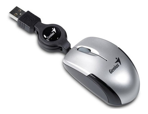 Mouse Mini Genius Micro Traveller Retractil Gris