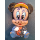 Antiguo Muñeco De Goma Mickey Mouse Bebe  13 Cm