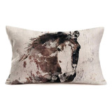 ~? Fundas De Almohada De Caballo Pintura Al Óleo Vintage Ani