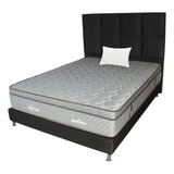 Combo Pocket Sencillo Maxiflex +base Cama+cabecero+almohadas