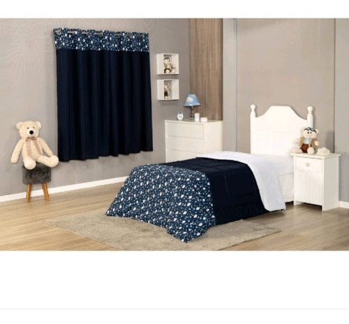 Kit De Cama Infantil Edredon E Cortina Menino