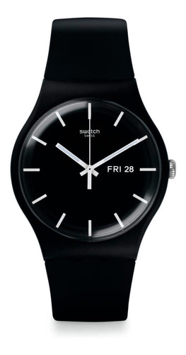 Reloj Swatch Mono Black Again So29b704 Suizo Hombre Mujer 