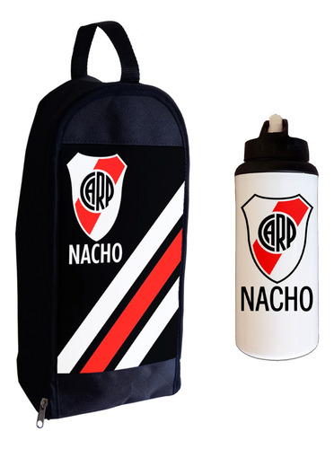 Botinero + Hoppy Botella Deportiva Personalizados River