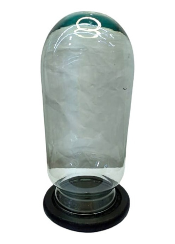 Calepo De Cristal Con Base De Madera 25cm Alto.