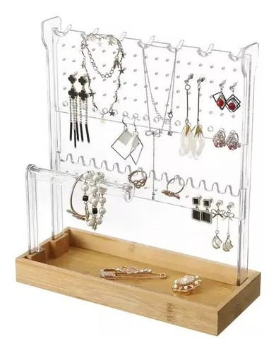 Organizador De Accesorios Base Bambú