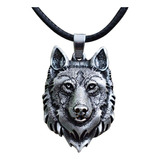 Sanlan Collar Con Cabeza De Lobo Colgante Animal Poder Nórdi