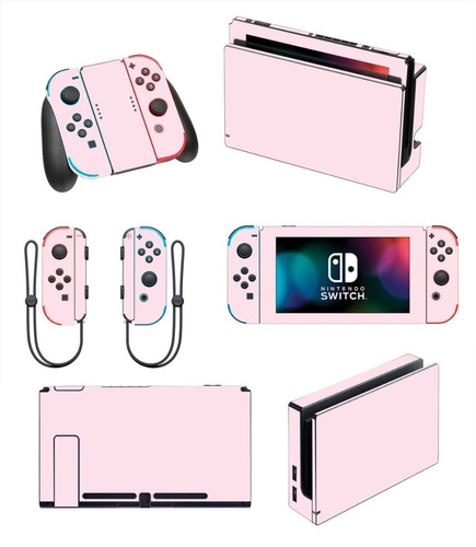 Skin Personalizado Para Switch Color Rosa (0182)