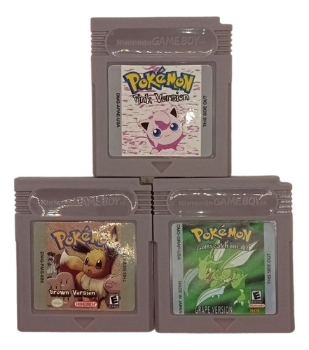 Cartucho Gameboy Pokémon Versão Hack (lote Três Fitas)