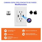 Camara Espia Contacto De Pared Wifi 1080p Vigilancia Oculta 