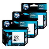 Pack X3 Cartuchos De Tinta Originales Hp 122 Negro Mayorista