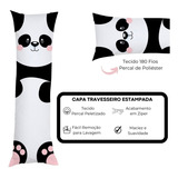 Fronha Para Travesseiro De Corpo Xuxão 1,30x0,38 Cor Panda Estampas