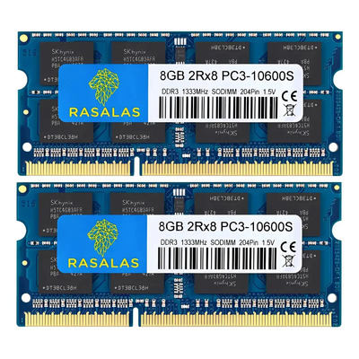 Memoria RAM Rasalas DDR3 2x8GB 16GB DDR3 1333MHz SODIMM para Laptops Gamer | Meses sin interés