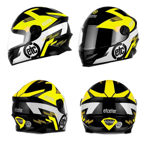 Capacete De Moto Infantil Para Meninos Tam. 54 Etceter Kids