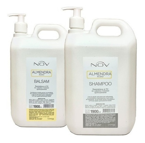 Shampoo Acido Almendras + Balsamo Almendras Nov 1900 Ml Lfme