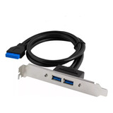 Puerto Usb 3.0 Trasero Dual Para Gabinete Pc Bracket Slot