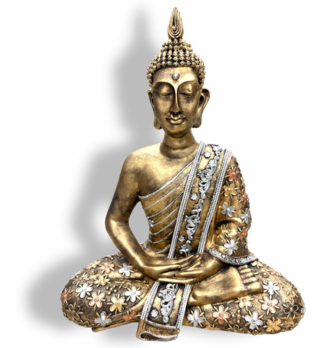 Buda Hindu Tailandês Extra Grande Decoração 55 Cm Em  Resina