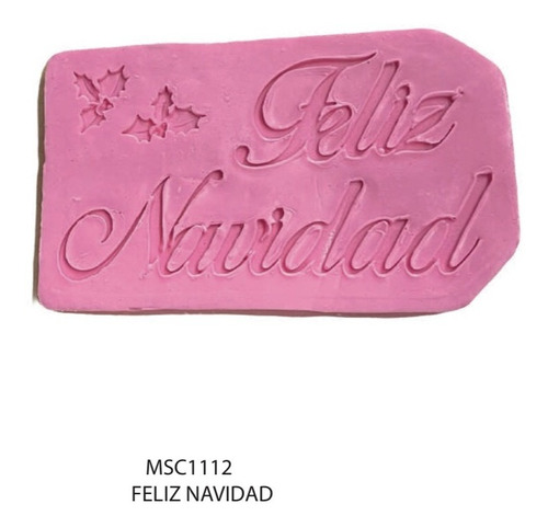 Molde Silicon Feliz Navidad Fondant Manualidades Repostería