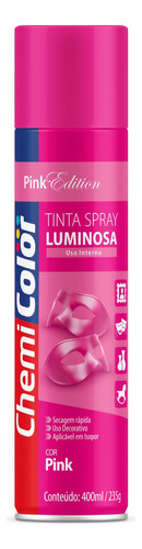 Tinta Spray Lumin Pink 380ml - Chemi Color