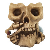 Cinzeiro Pirata Tesouro Caveira Skull Decorativo Resina