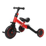 Triciclo Correpasillos Bicicleta De Aprendizaje 3 En 1 Rojo