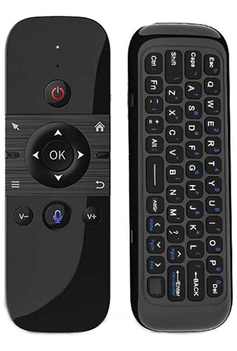 Controle Remoto Teclado Air Mouse Voz W1 Android Tv Box Pc