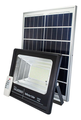 Pack De 8 Reflectores De 300 Watts Con Panel Solar Mlesso