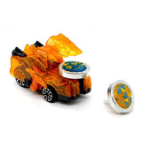 Beyblade Lanzador Pistola Carro Dino Con Trompo X2 Juguete 