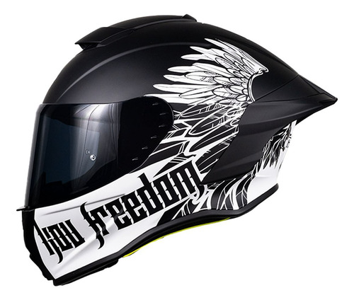 Casco Moto Gp Kov Buster Liberty Blanco/negro Integral Dot