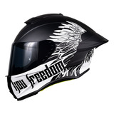 Casco Moto Gp Kov Buster Liberty Blanco/negro Integral Dot