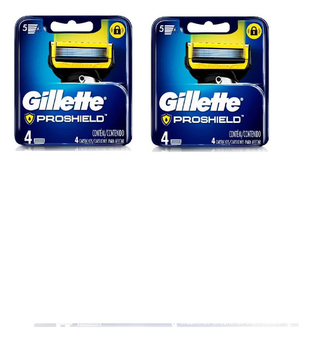 Gillette Fusion Proshield Com 8 Cartuchos  - Original