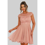 Vestido Madrinha Civil Debutante Branco Rose Vermelho Vivo