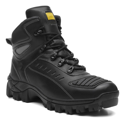 Bota Masculina De Couro Motoboy Resistente Oferta Motoqueiro