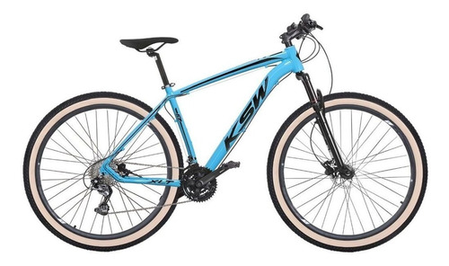 Bicicleta Aro 29 Ksw Xlt 27v Freio Hidráulico K7 Pneu Bege