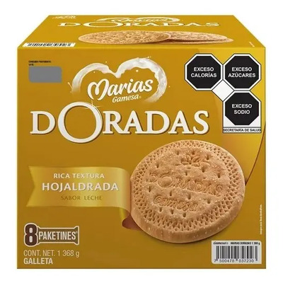Galletas Marias Doradas Hojaldrada 8 Pz Sabor Leche 1,368 Kg