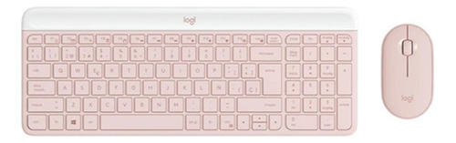 Mouse Y Teclado Rosa Logitech Mk470 Inalambrico 