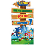 Letrero Sonic Bienvenida Base Rígida 1 Pz Coroplast