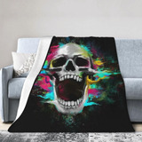 Skull Goth Manta Para Niños, Niñas, Adultos, Mantas Suaves, 