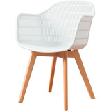 Silla Eames Patas De Madera Con Reposabrazos