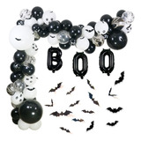 123 Pcs Halloween Balloon Arch Garland Kit, 18 12 5 Black Wh