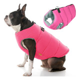 Gooby - Chaqueta Acolchada Para Perro, Color Rosa Sólido, Pe