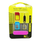  Adaptador Chip 3 Em 1 Celular Mini Micro Nano Sim Premium