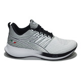 Zapatillas Diadora Modelo Training Cross - Gris Con Blanco