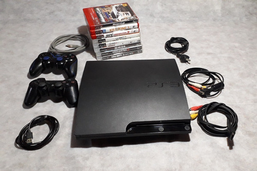 Playstation 3 Slim 160gb Usada Con 8 Juegos